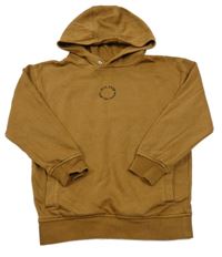 Hnedá mikina s nápisom a kapucňou George