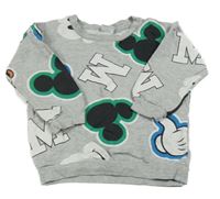 Sivá melírovaná mikina s Mickeym Matalan