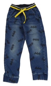 Modré cuff rifle s logy Batmana a úpletovým pasem