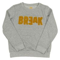 Šedá melírovaná mikina s nápisem Pocopiano