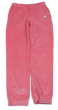 Ružové plyšové tepláky so srdcem Primark