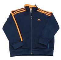 Tmavomodrá športová prepínaci mikina s logom Adidas