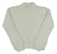 Bílý chlupatý crop svetr Garcia