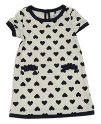 Biele šaty so srdiečkami Yd.