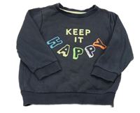 Tmavomodrá mikina s nápisom F&F