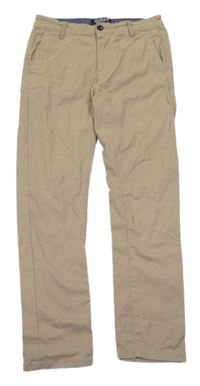 Piesková é plátenné slim fit chino nohavice H&M