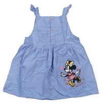Svetlomodré plátenné šaty s Minnie zn. Disney