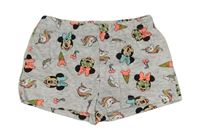 Sivé vzorované kraťasy s Minnie Primark