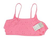 Neónově ružový plavkový top s madeirou zn. Primark
