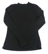 Čierne rebrované tričko H&M