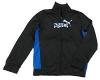 Černá sportovní funkční propínací mikina s logem Puma