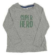 Sivé melírované tričko s nápisom Lily & Dan