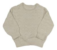 Smetanovo-zlatý melírovaný sveter Nutmeg