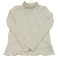 Smotanové rebrované tričko s rolákom C&A