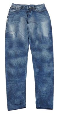 Tmavomodré legíny riflového vzhledu Y.F.K.