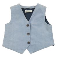 Světlemodrá společenská vesta H&M