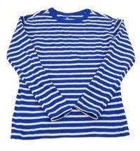 Modro-bílé pruhované triko H&M