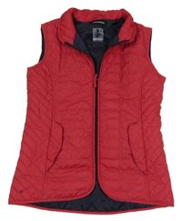 Tmavoružová šušťáková prešívaná jezdecká vesta fouganza