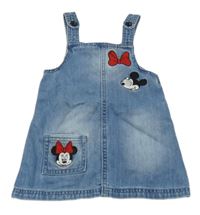 Modré na traké rifľové šaty s Minnie Disney
