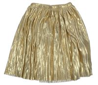 Zlatá plisovaná sukňa H&M