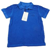Nové - safírové polo tričko s číslem Name it