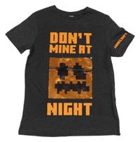 Tmavošedé tričko s Minecraft z překlápěcích flitrů George