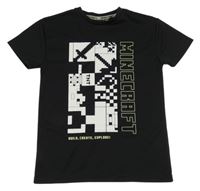 Černé sportovní tričko s Minecraft Primark
