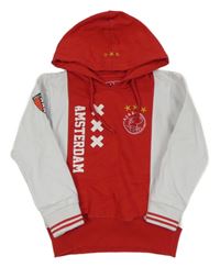 Červeno-biela futbalová mikina s kapucí - Ajax Amsterdam