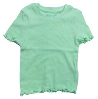 Zelenkavé rebrované tričko Primark
