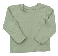 Zelené rebrované tričko Primark