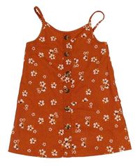Oranžové kvetované šaty Primark