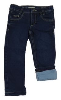 Tmavomodré podšité skinny rifle Pocopiano