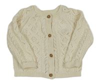 Smotanový vzorovaný prepínaci sveter F&F