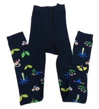 Tmavomodré punčocháčové legíny se zvířátky Jako-o