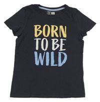 Antracitové tričko s nápisem Little kids