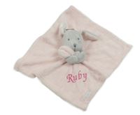 Nové -  Světlerůžovo-šedý plyšový usínáček s králíčkem 