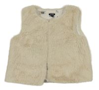 Smotanová kožušinová podšitá vesta Kiabi