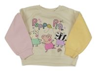 Smetanovo-růžovo-žlutá mikina - Peppa Primark