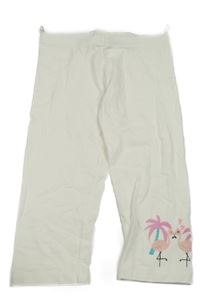 Biele crop legíny s plameňáky C&A