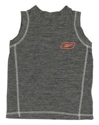 Sivé melírované športové tielko s logom Reebok