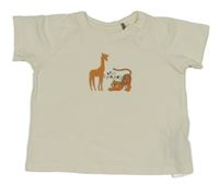 Béžové tričko se zvířátky 