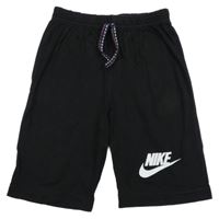 Černé bavlněné kraťasy s logem Nike 