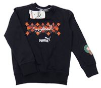 Nové - Tmavomodrá mikina s potiskem Puma 