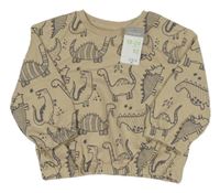 Nové - Béžová oversize mikina s diny Primark