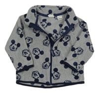 Sivo-tmavomodrá prepínaci fleecová mikina s Mickeym H&M