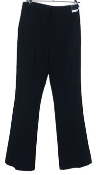 Dámské černé bootcut kalhoty s puky Papaya 