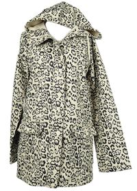 Dámska béžovo-čierná vzorovaná nepromokavá jesenná parka s kapucňou Dorothy Perkins