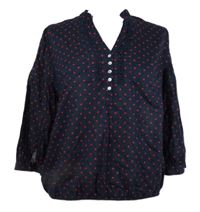 Dámská tmavomodrá puntíkovaná halenka C&A