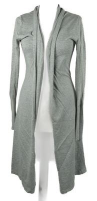 Dámský šedý svetrový dlouhý cardigán Hema 