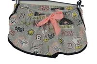 Dámske sivo-čierne bavlnené kraťasy s nápismi Disney